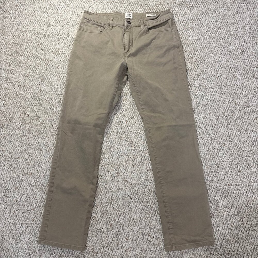Huckberry Flint And Tinder HB Straight 365 5 Pocket Pant Stretch 32x32 Khaki